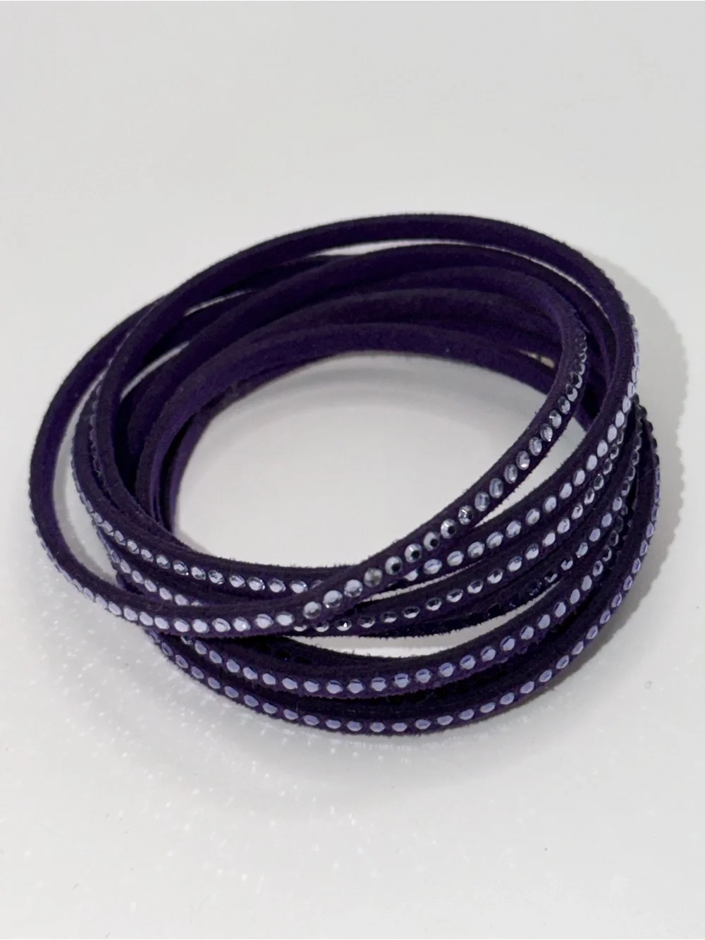 Touchstone Crystal Purple Crystal Wrap Bracelet